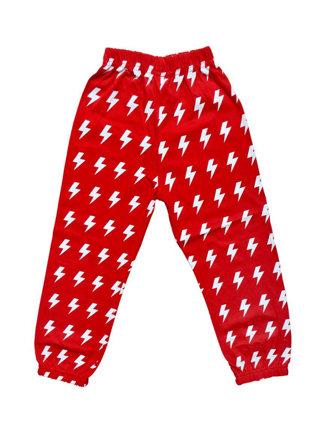 

FAZZA Girls Printed Cotton Mid-Rise Joggers, Red