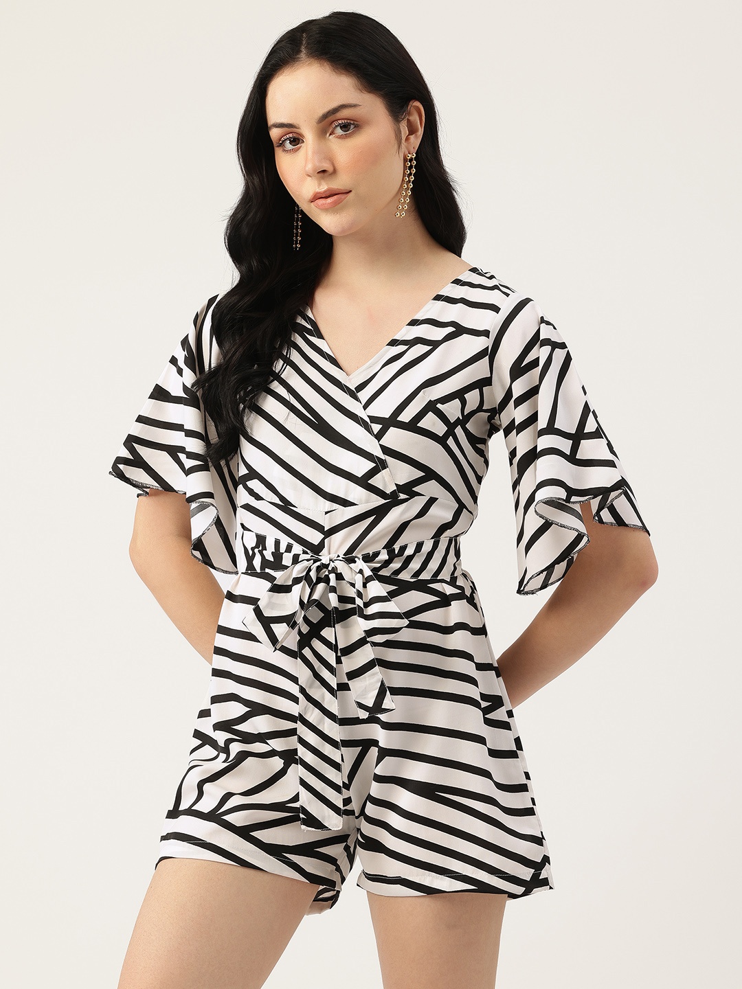 

Sleek Italia Printed Jumpsuit, Black