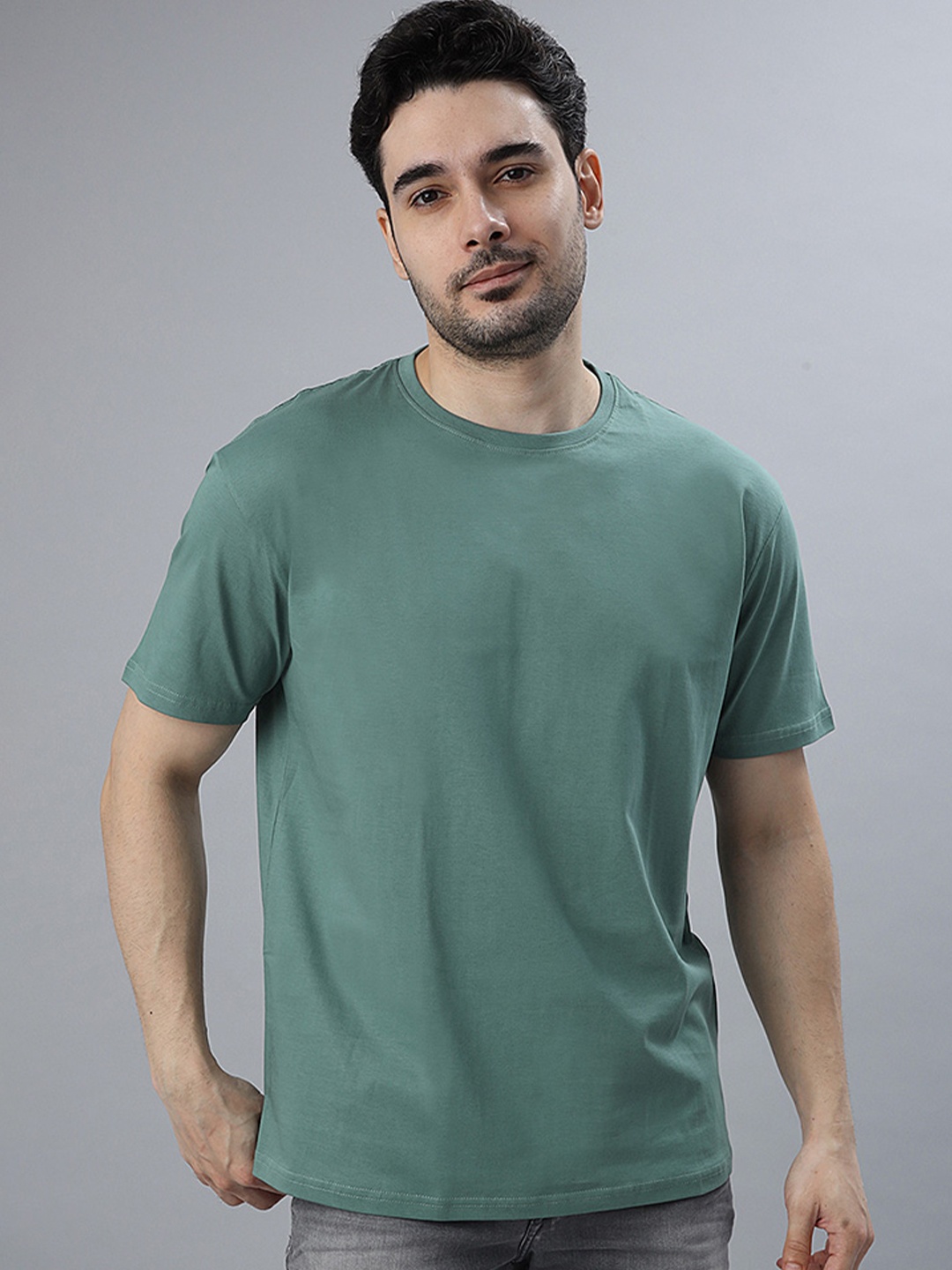 

Wear Your Opinion Men Solid Round Neck Cotton T-shirt, Fluorescent green