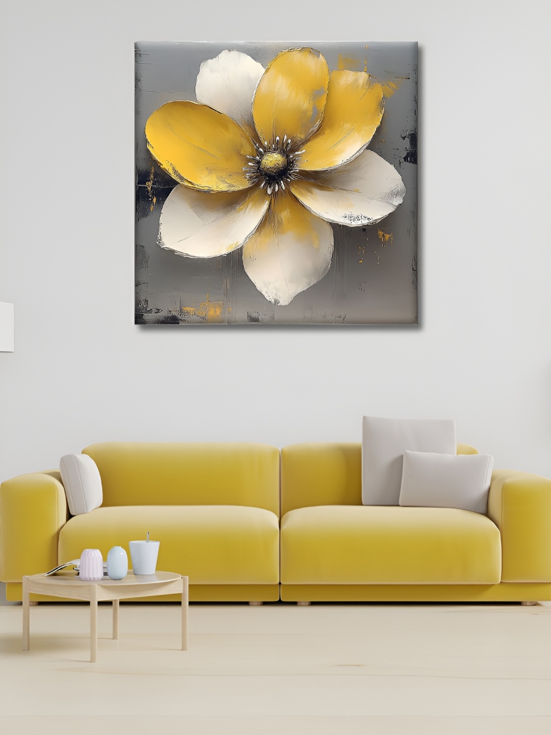 

OLIVE TREE White And Yellow Floral and Botanical Canvas Wall Art