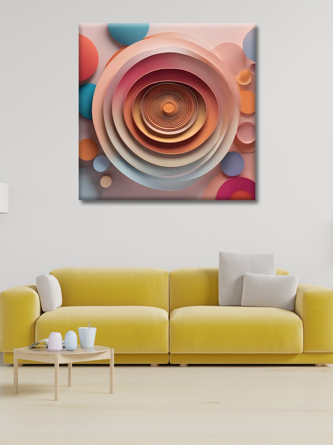 

Olive Tree Orange And Blue Abstract Printed Canvas Wall Art