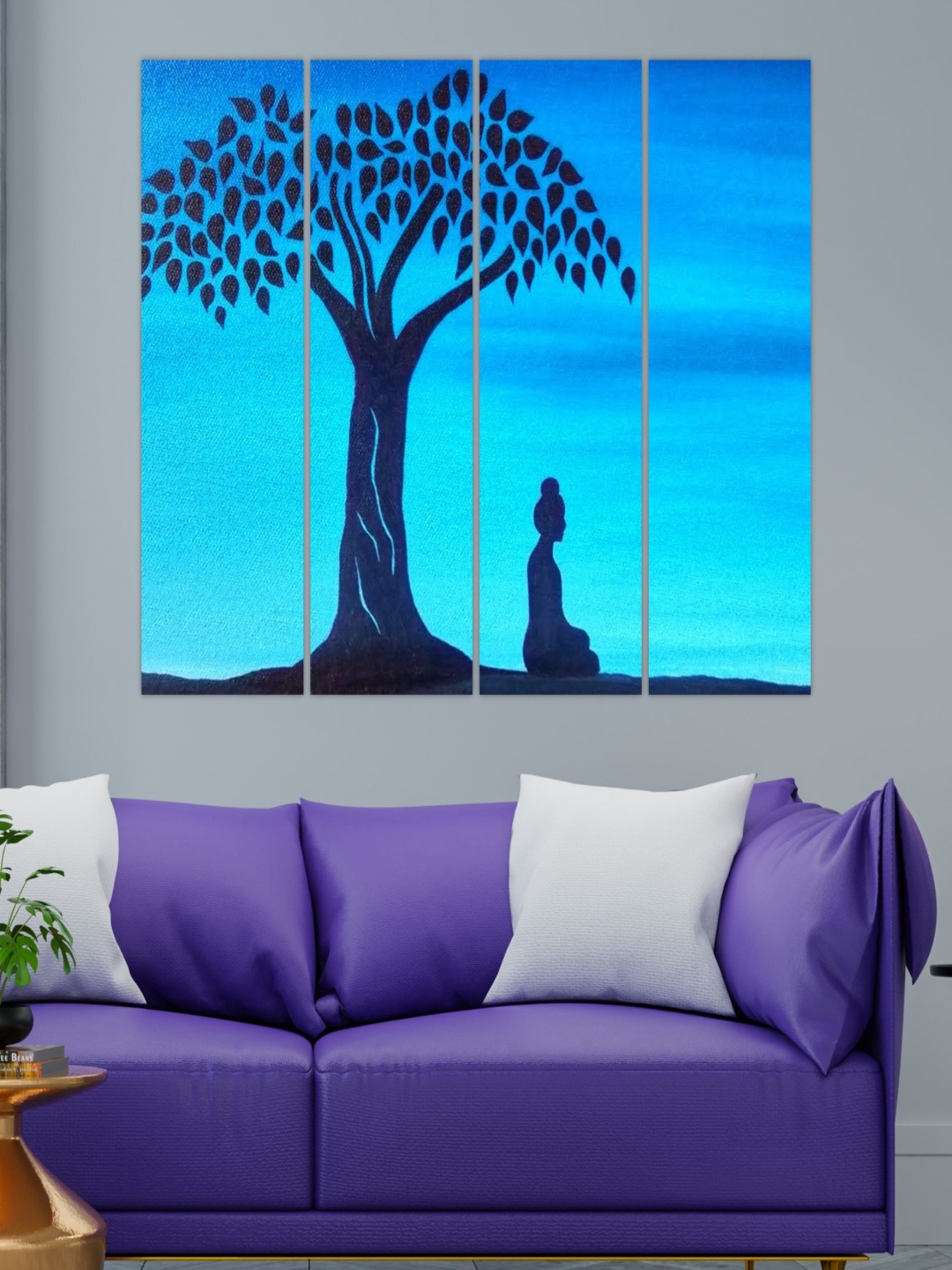 

Inephos Blue & Black 4 Piece Vinyl Religious Wall Paintings
