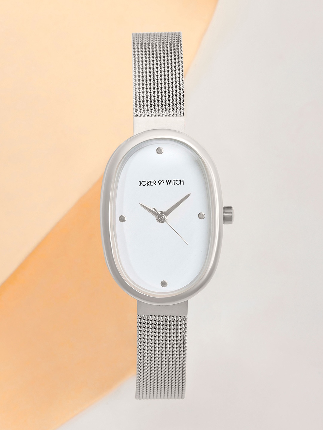 

JOKER & WITCH Women Stainless Steel Bracelet Style Straps Analogue Watch AMWW1002, Silver