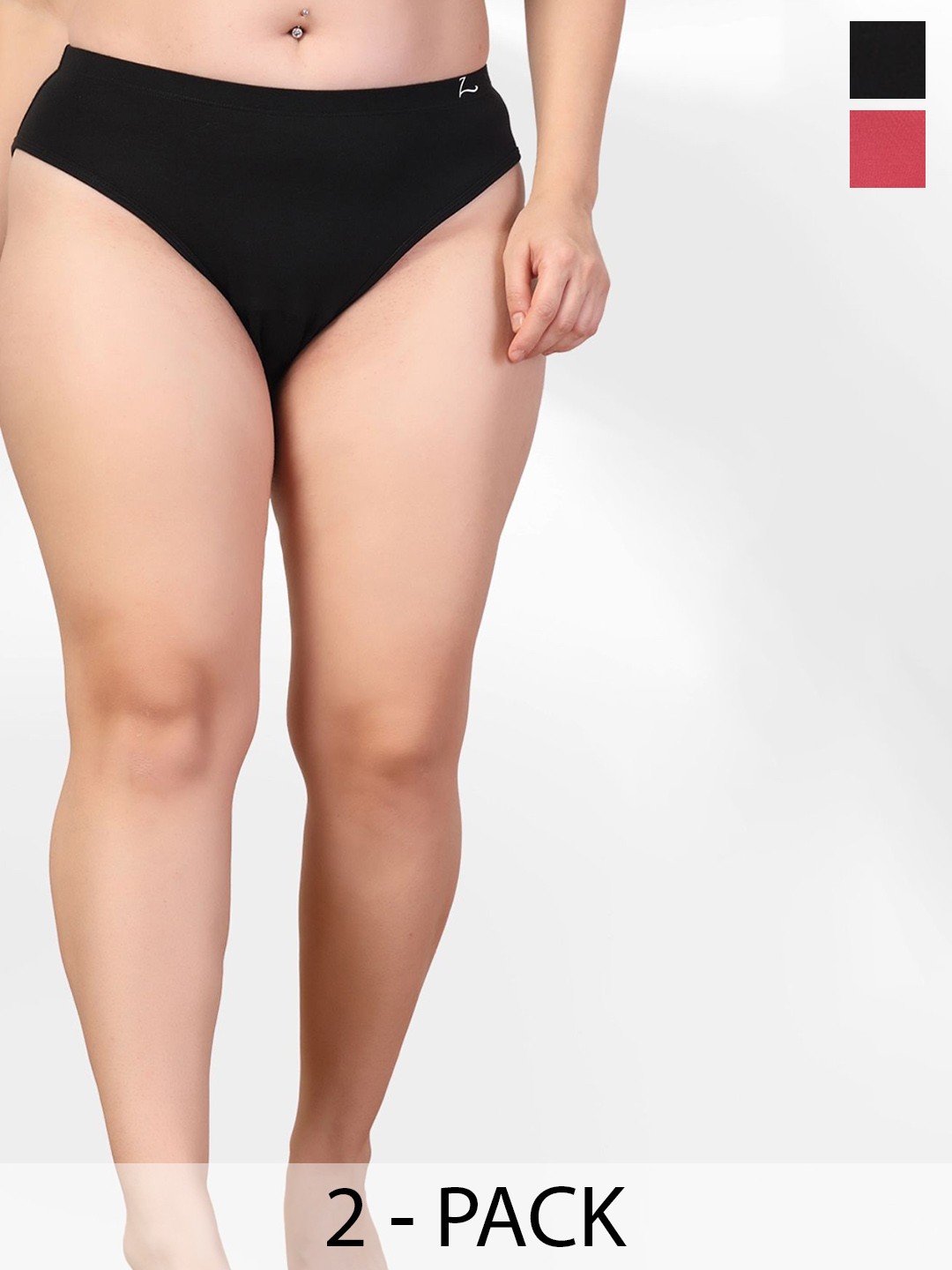

House Of Zelena Pack of 2 High-Rise Maternity Briefs, Black