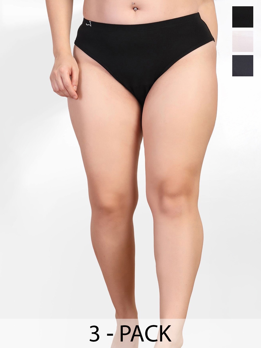 

House Of Zelena Women's Pack of 3 Maternity Briefs, Black