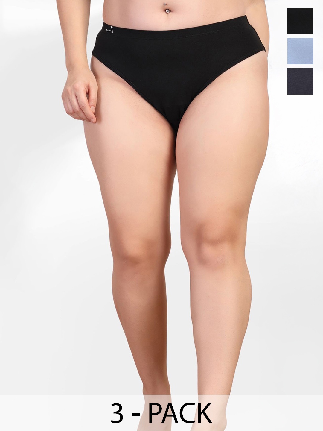 

House Of Zelena Women's Pack of 3 Maternity Briefs, Black