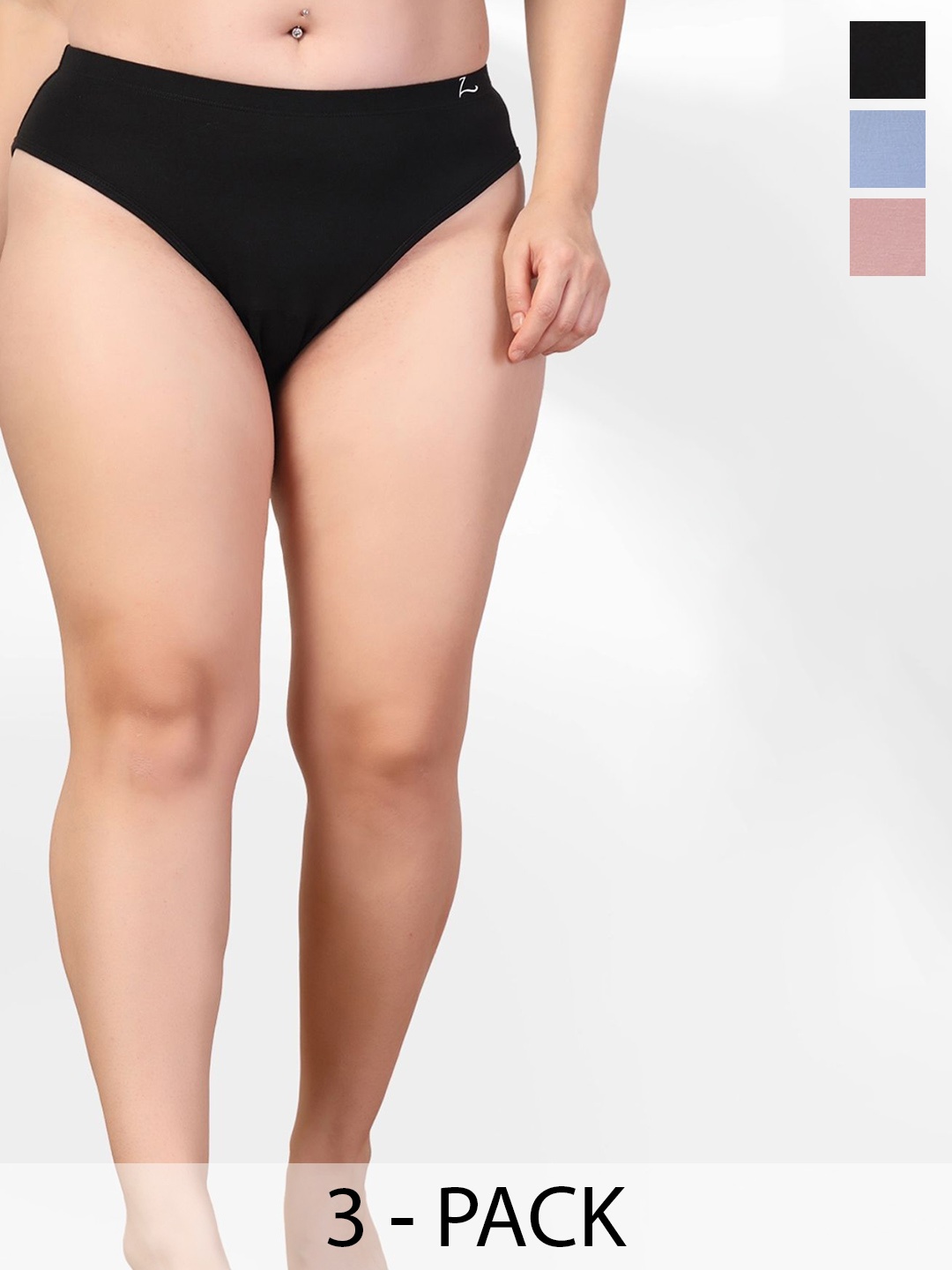 

House Of Zelena Women's Pack of 3 Maternity Briefs, Black