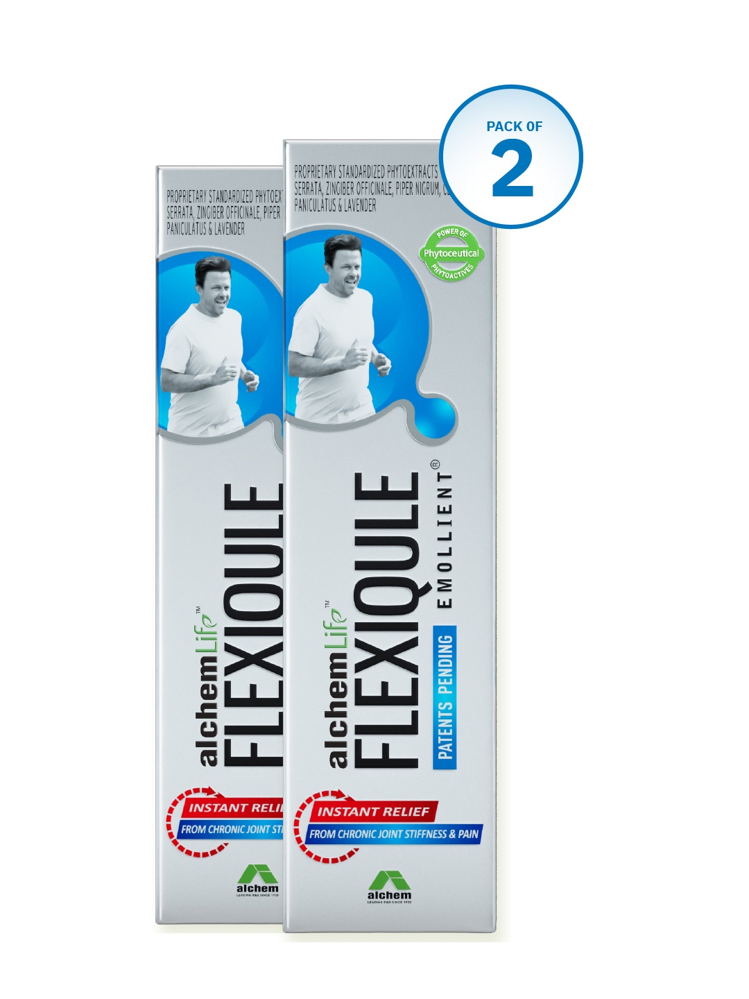 

Alchem Set Of 2 FlexiQule Emollient Joint Pain Massage Oil - 30 ml Each, Yellow