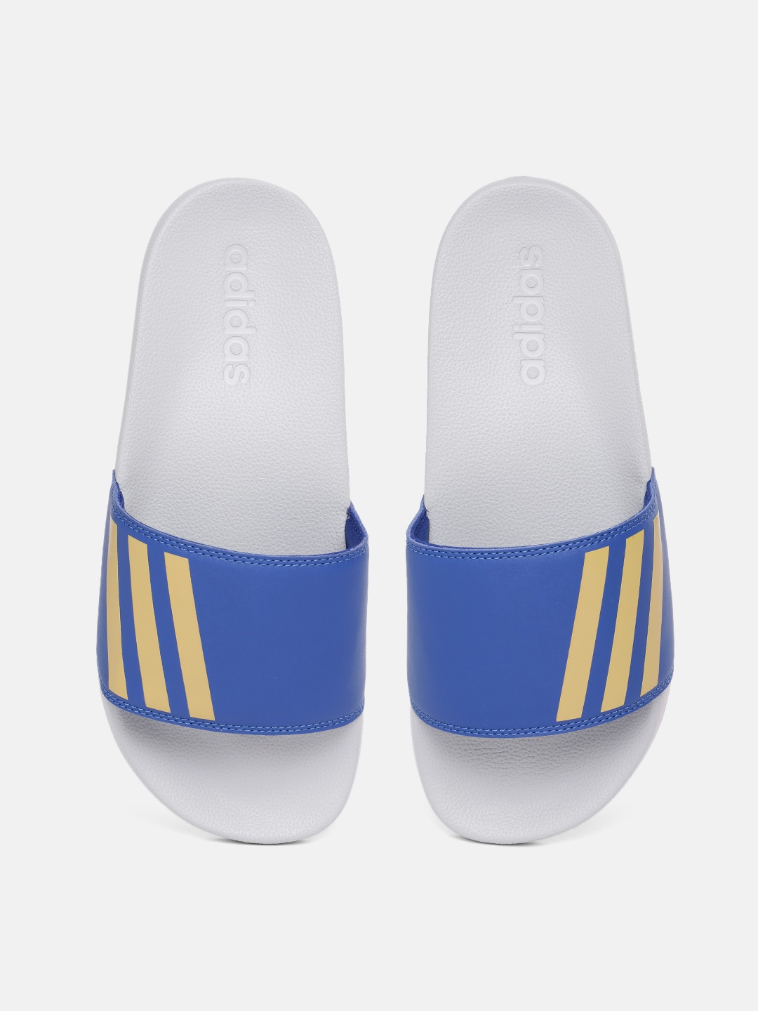 

ADIDAS Men Swenn Ms Striped Sliders, Blue