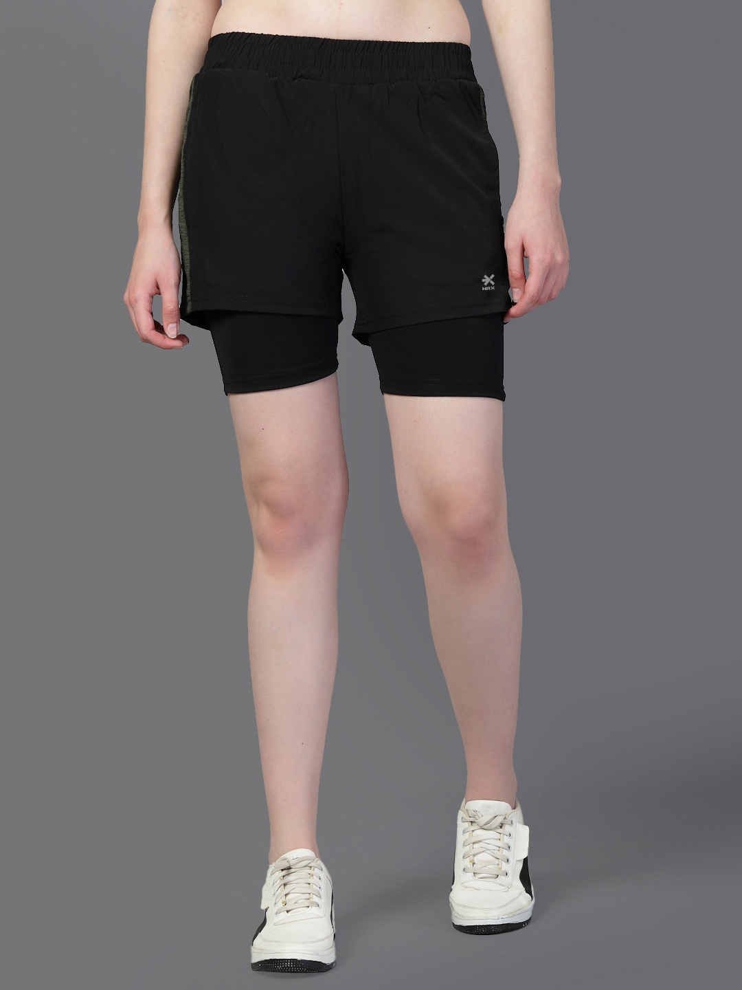 

HRX by Hrithik Roshan Women Cycling Sports Shorts, Black