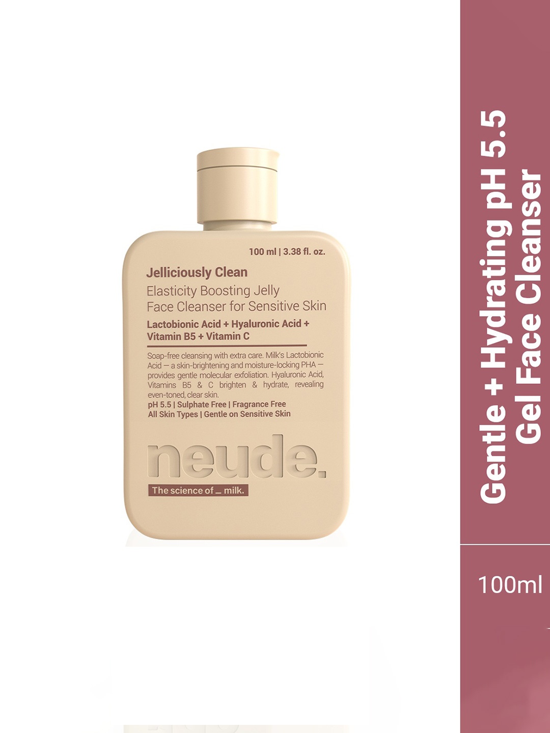 

Neude Skin Jelliciously Clean pH 5.5 Best Face Cleanser - 100 ml, Cream