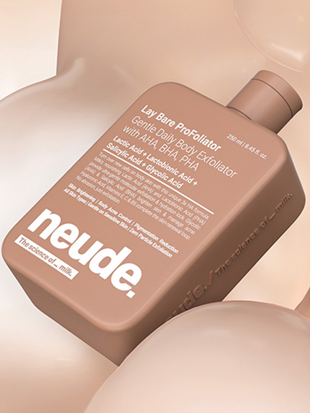 

Neude Skin Lay Bare Lactobionic Acid PROfoliator Body Exfoliator Scrub - 250ml, Brown