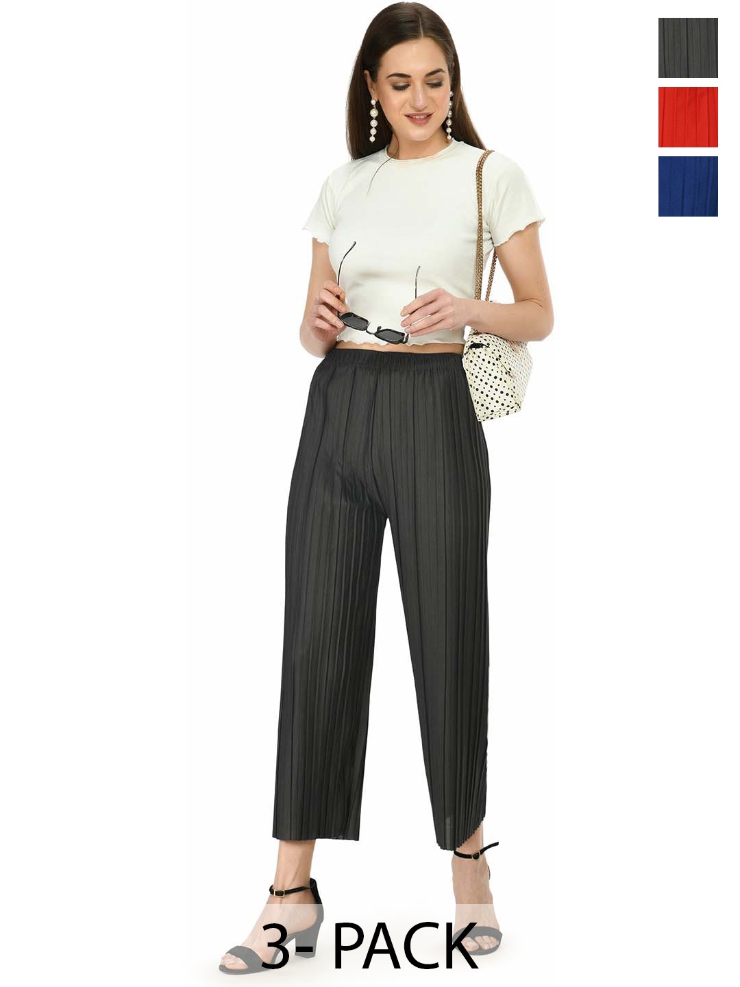 

Purser Women Pack Of 3 Original Trousers, Grey