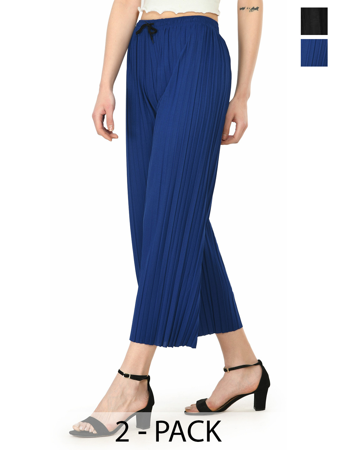 

Purser Women Pack Of 2 Original Culottes Trousers, Black