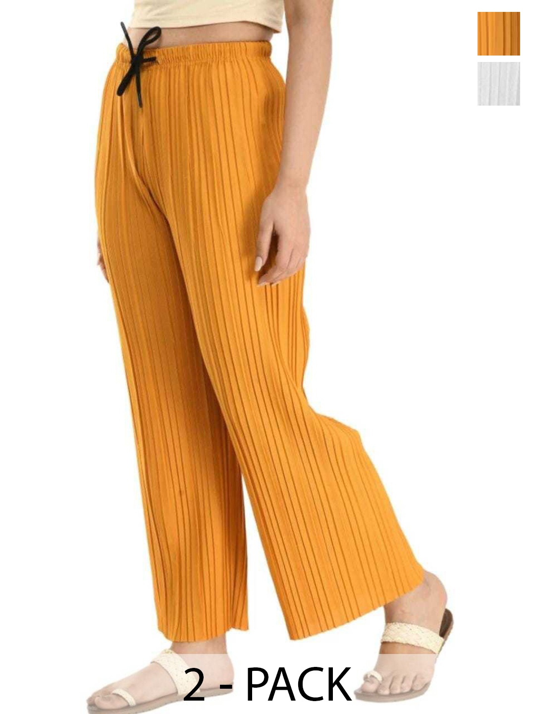 

Purser Women Pack of 2 Original Parallel Trousers, Yellow