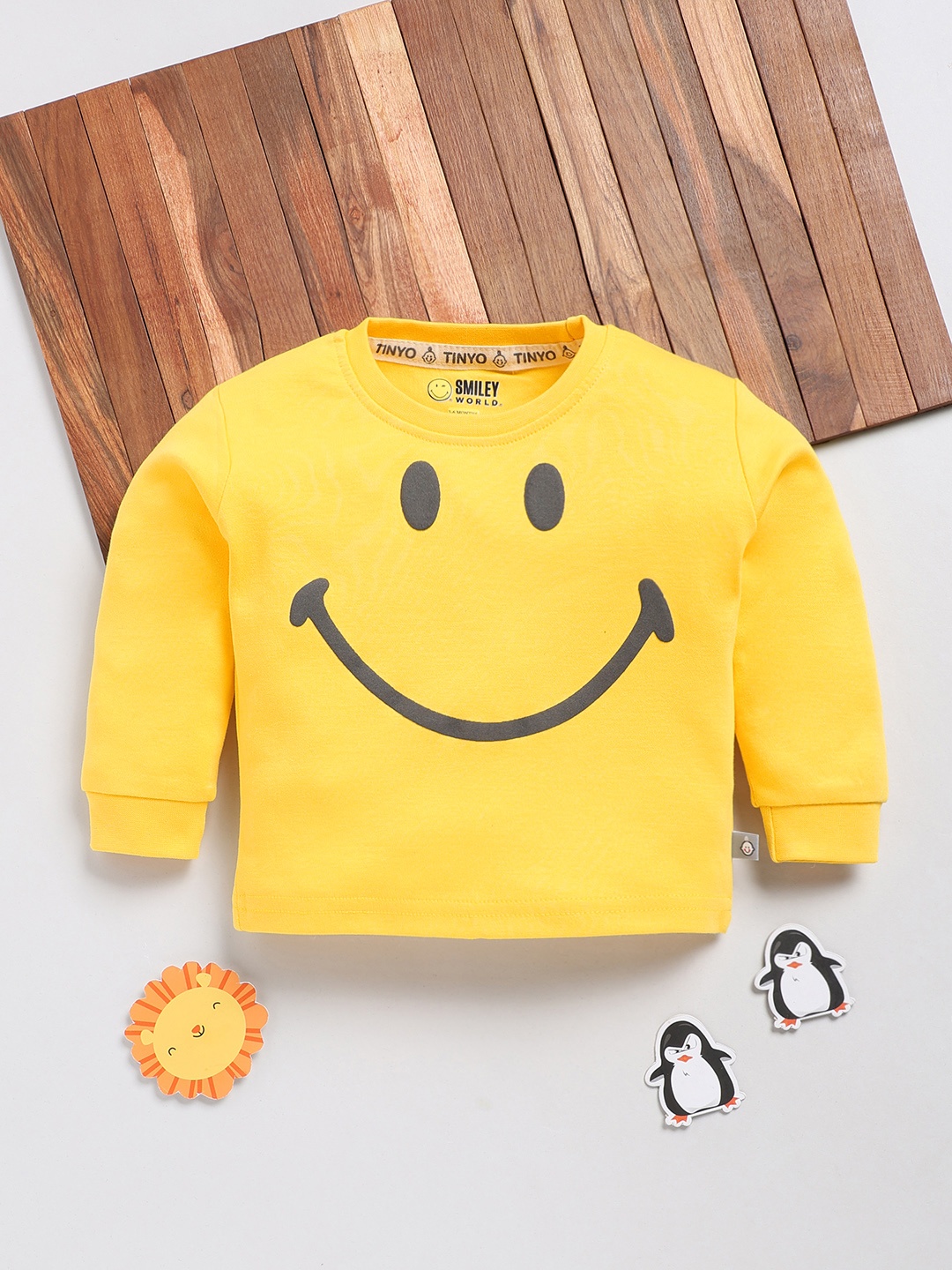 

YK X Tinyo Boys Printed T-shirt, Yellow