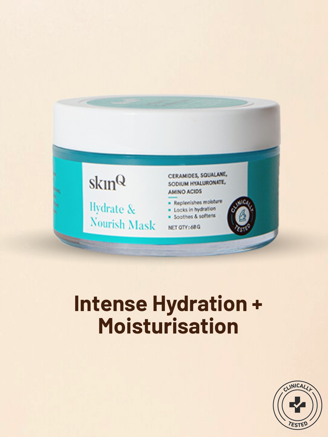 

SkinQ Hydrate & Nourish Mask With Ceramides & Squalene - 60 g, Blue
