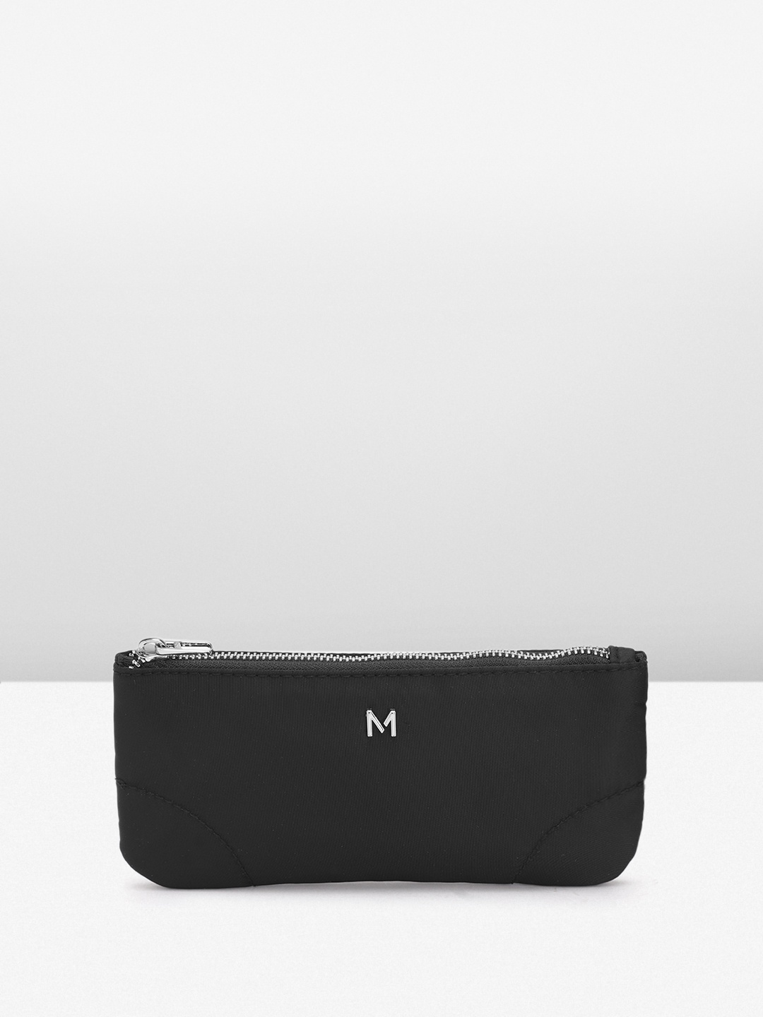 

MANGO Brand Logo Embossed Purse, Black