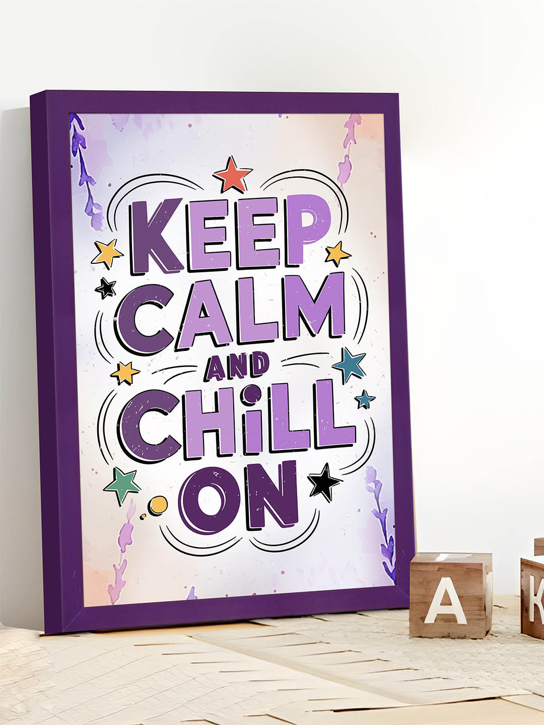 

Art Street Purple & White Positive Affirmation Printed Wall Art
