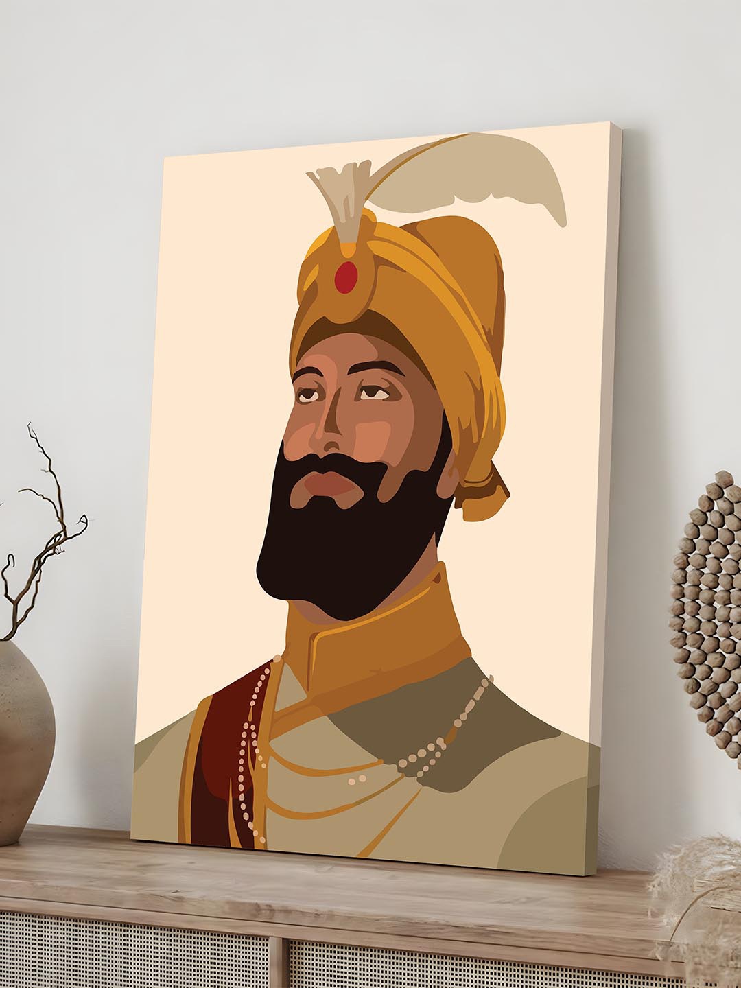 

Art Street Gold-Toned & Brown Canvas Religious Wall Paintings