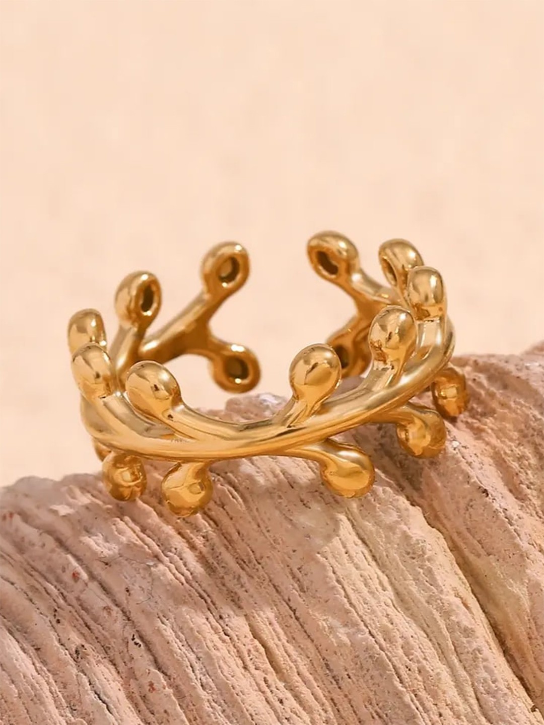 

Zaisha 18k Gold Plated Flower Branch Adjustable Ring