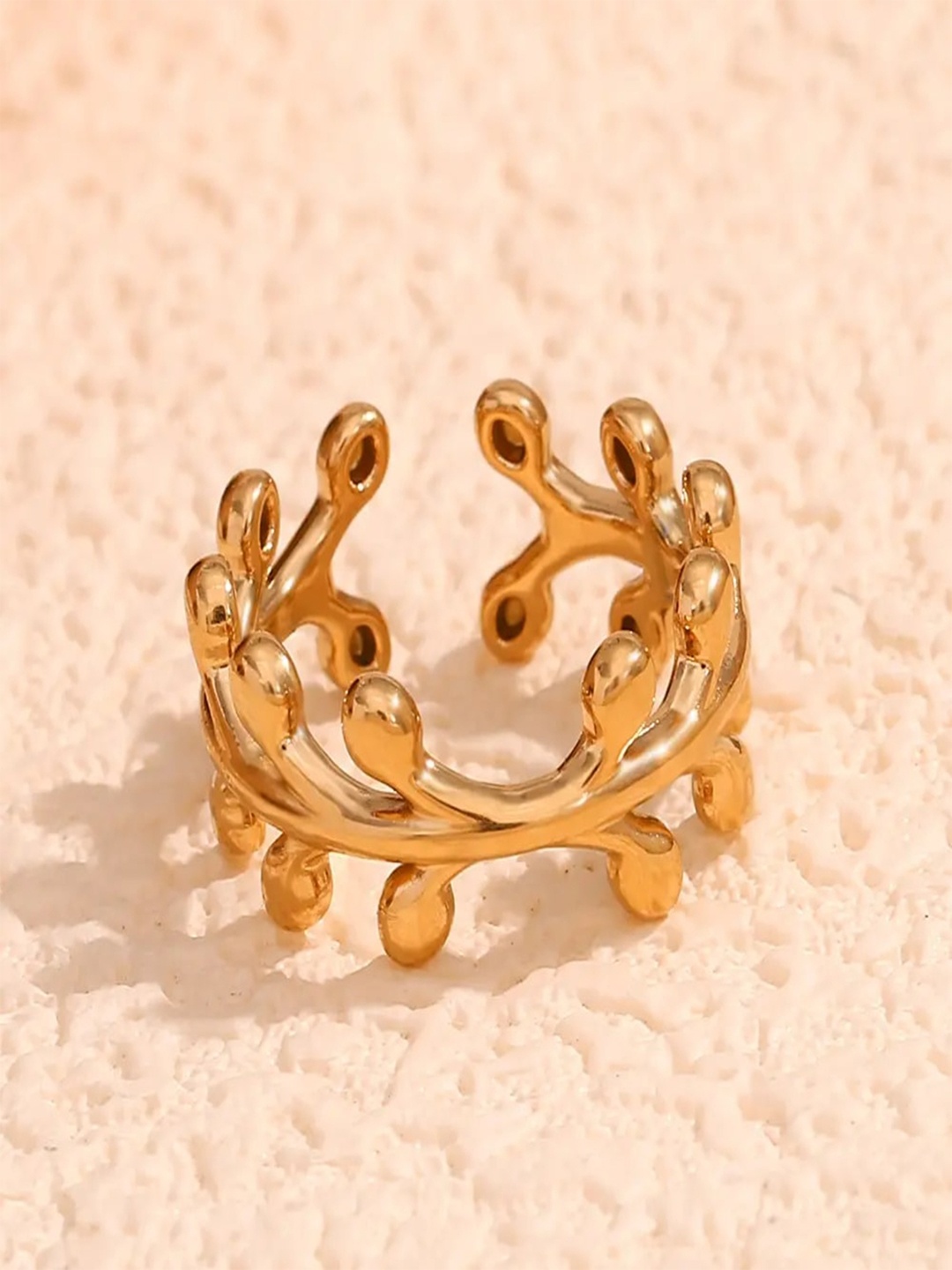 

Zaisha 18k Gold Plated Flower Branch Adjustable Ring