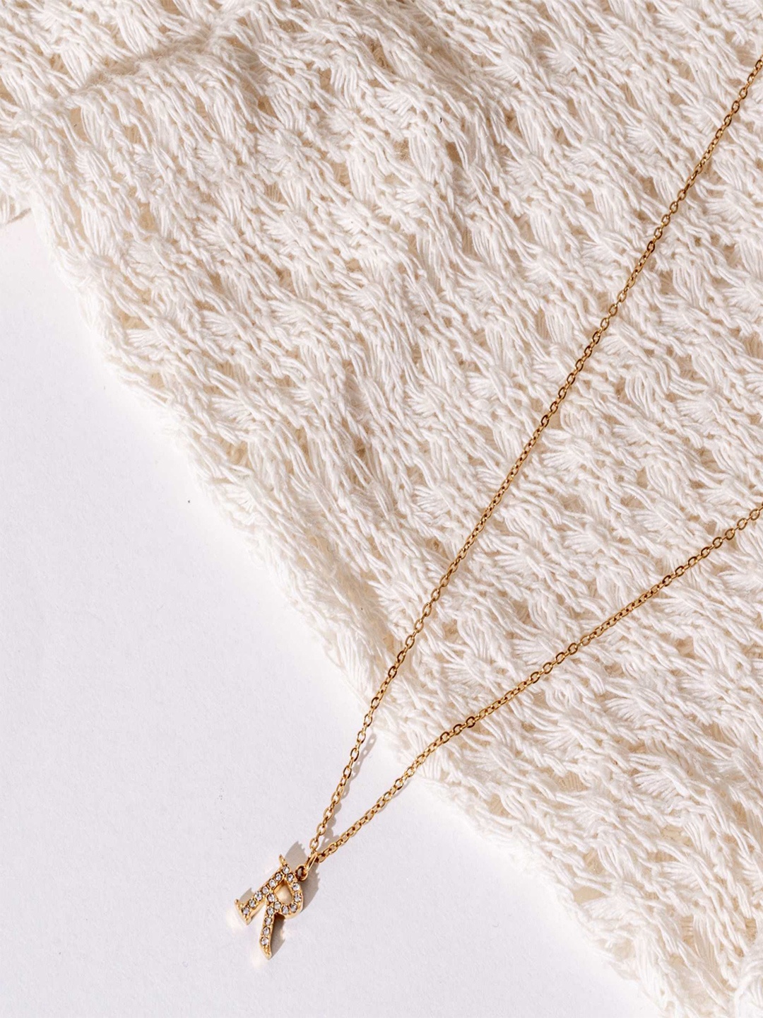 

Zaisha 18k Gold Plated Dainty Initials Necklace