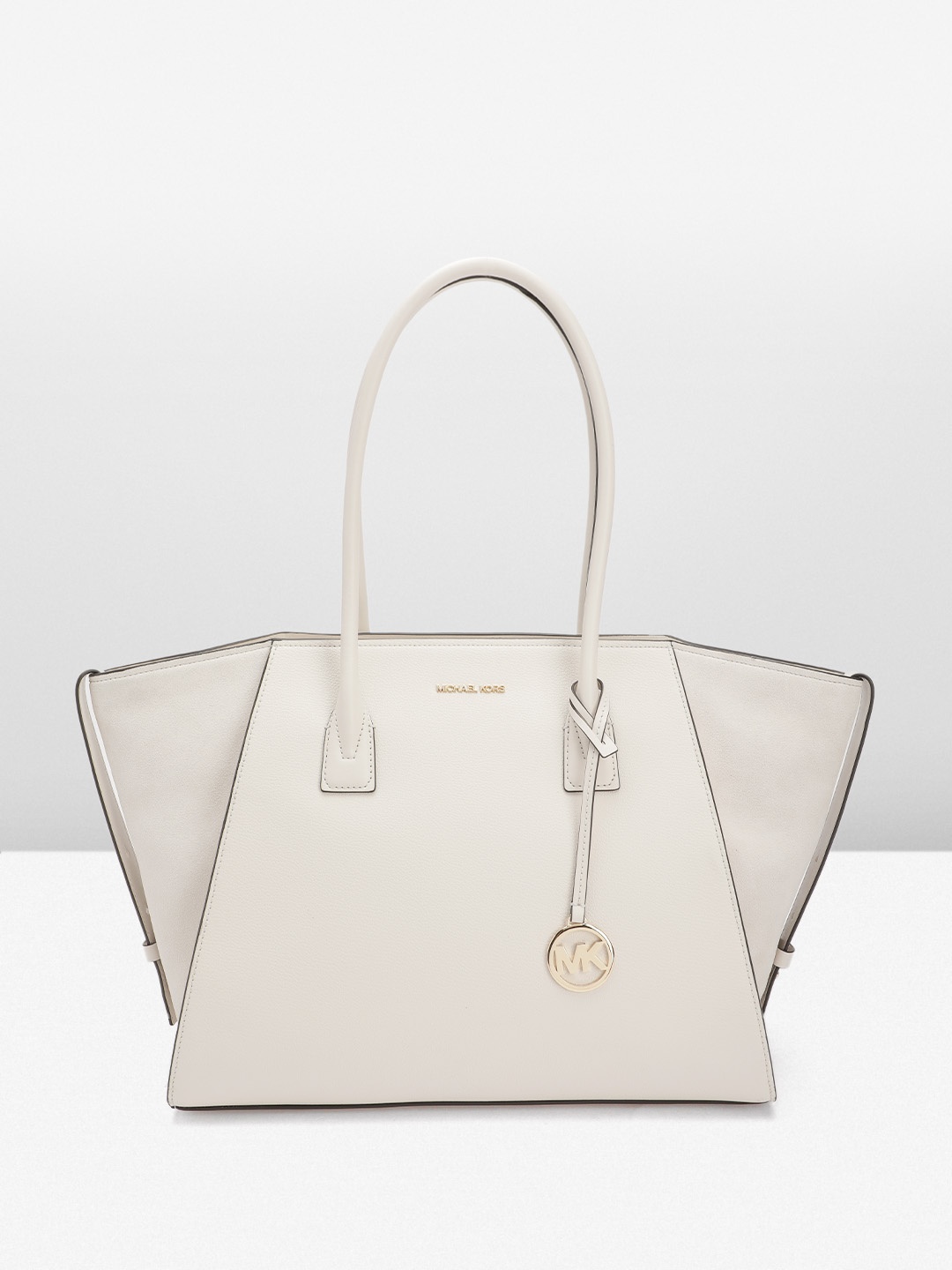 

Michael Kors Textured Leather Structured Tote Bag, White