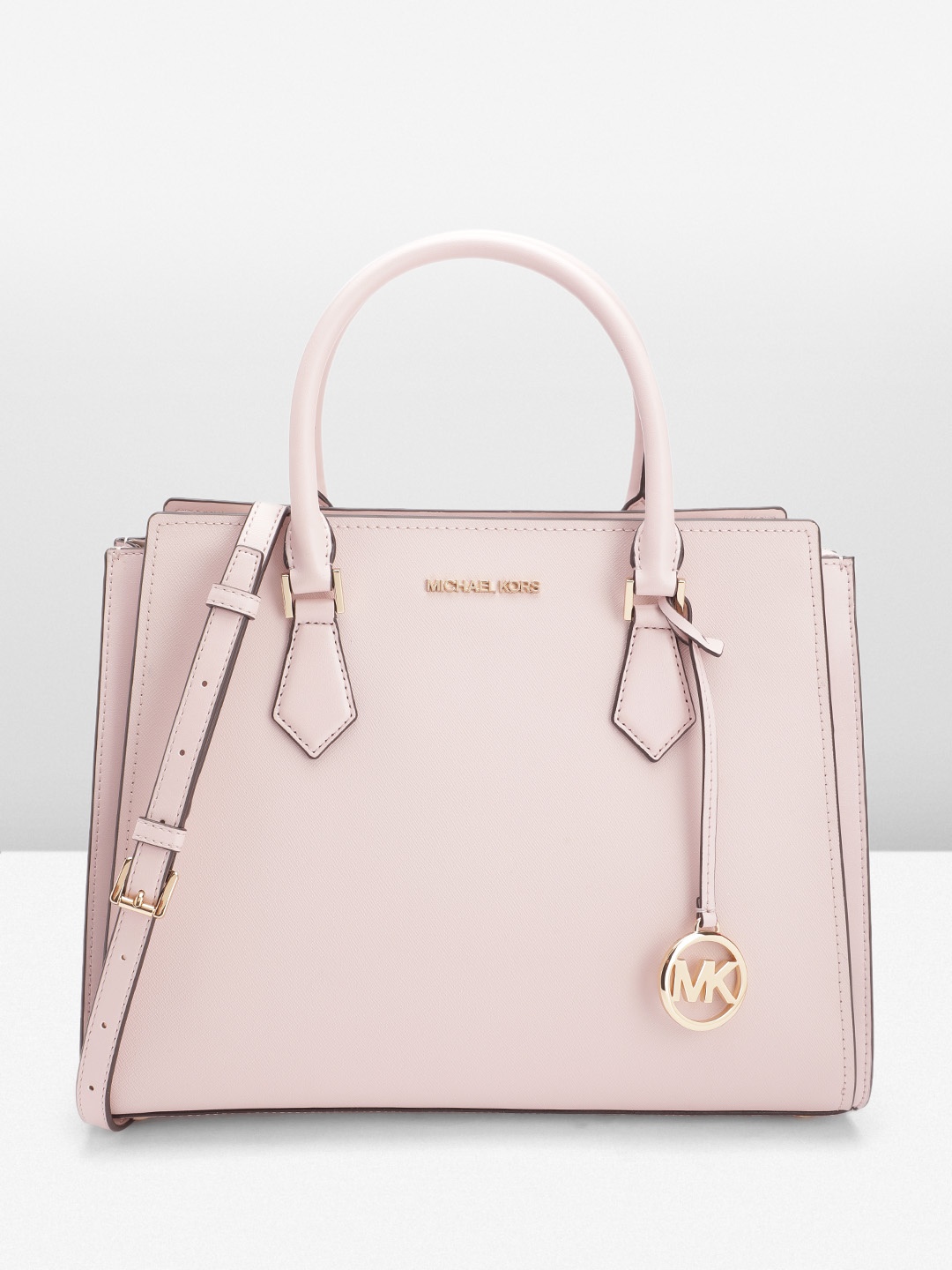 

Michael Kors Textured Leather Structured Satchel, Pink