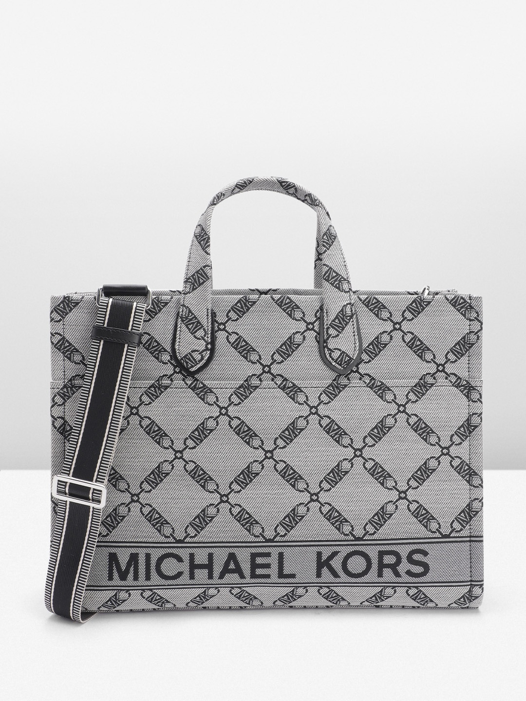 

Michael Kors Textured Structured Oversized Handheld Bag, Grey