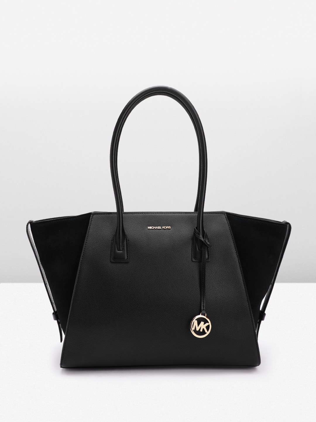 

Michael Kors Leather Oversized Structured Shoulder Bag, Black