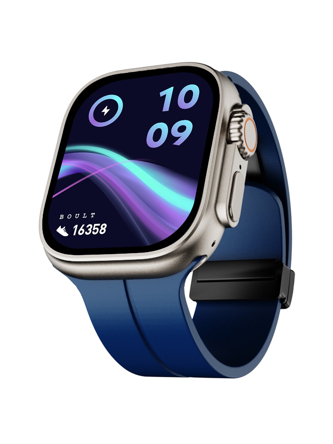 

Boult Crown Pro 2.01 AMOLED Screen Smartwatch with BT Calling, Blue