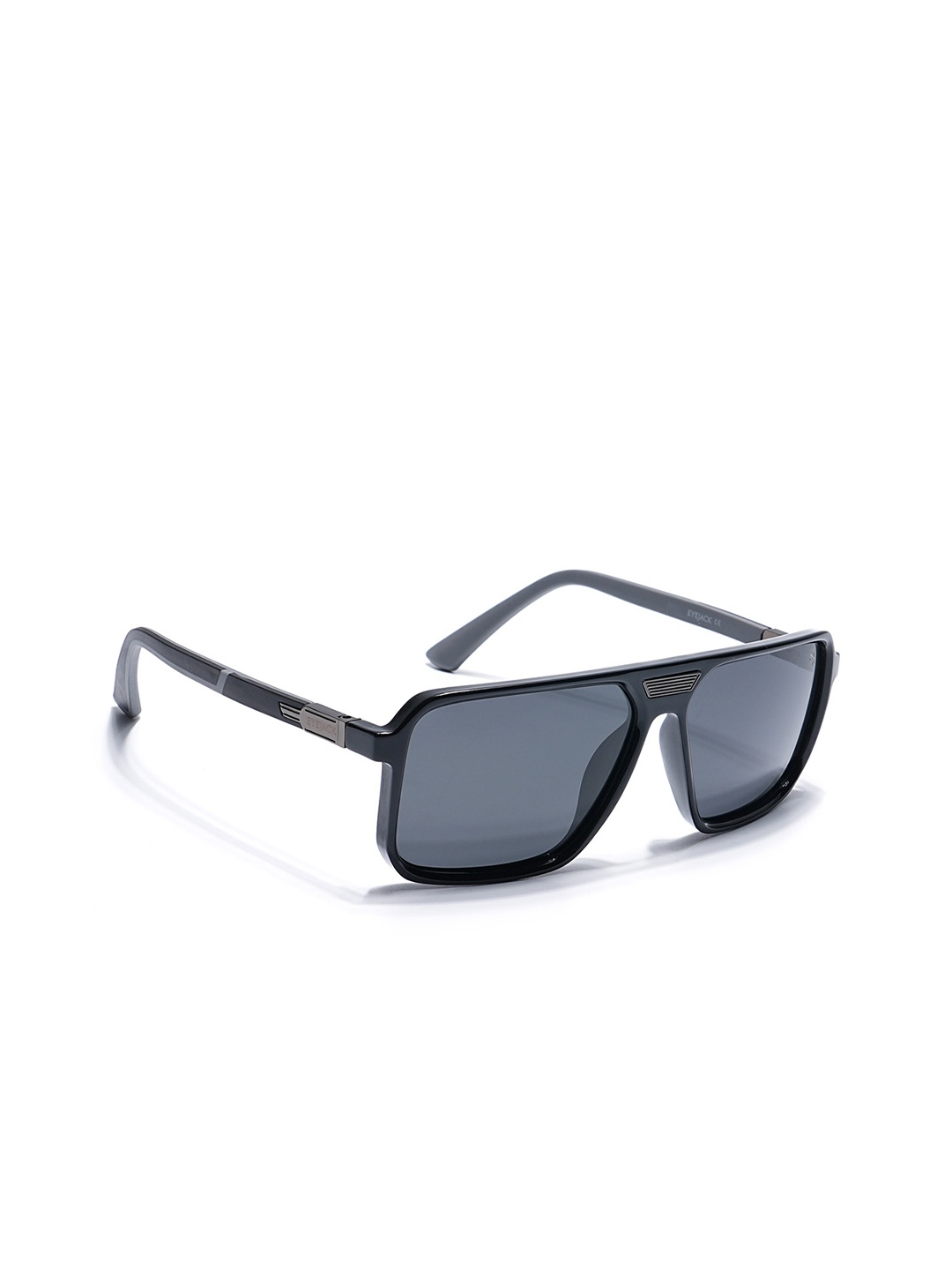 

Eyejack Unisex Square Sunglasses with Polarised and UV Protected Lens 6227PCL1115, Black