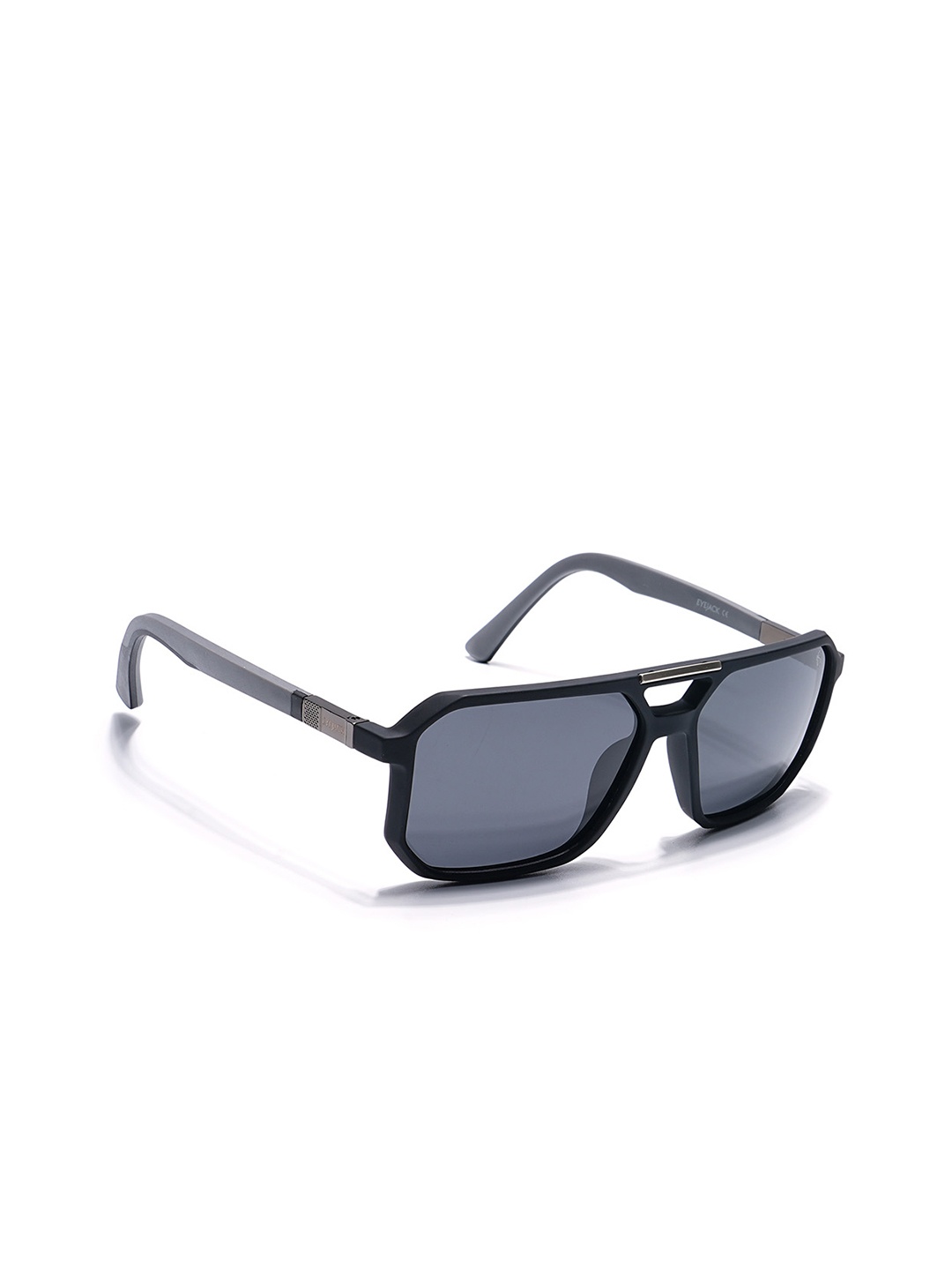 

Eyejack Unisex Wayfarer Sunglasses with Polarised and UV Protected Lens SR012PCL1112, Black