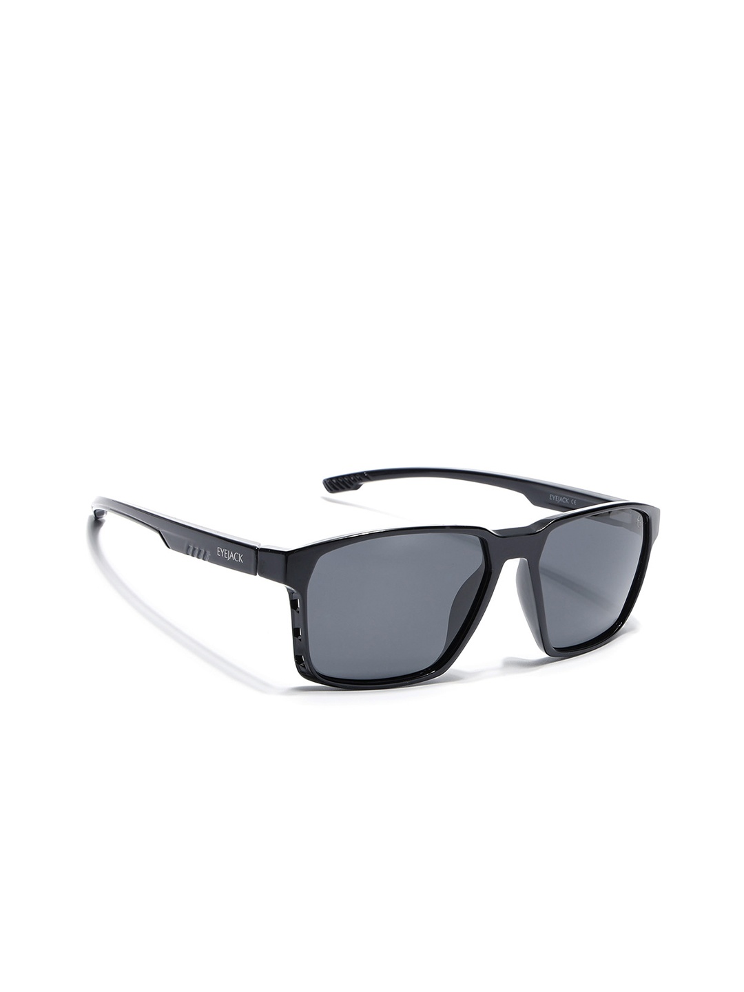 

Eyejack Unisex Square Sunglasses with Polarised and UV Protected Lens 91143PCL1147, Black
