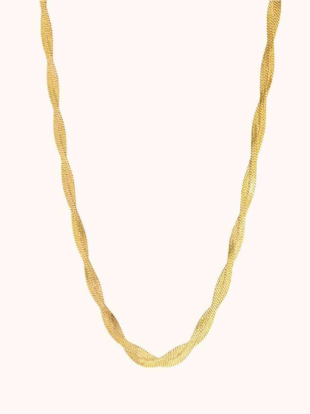 

Zaisha 18K Gold Plated Herringbone Cross Chain Necklace