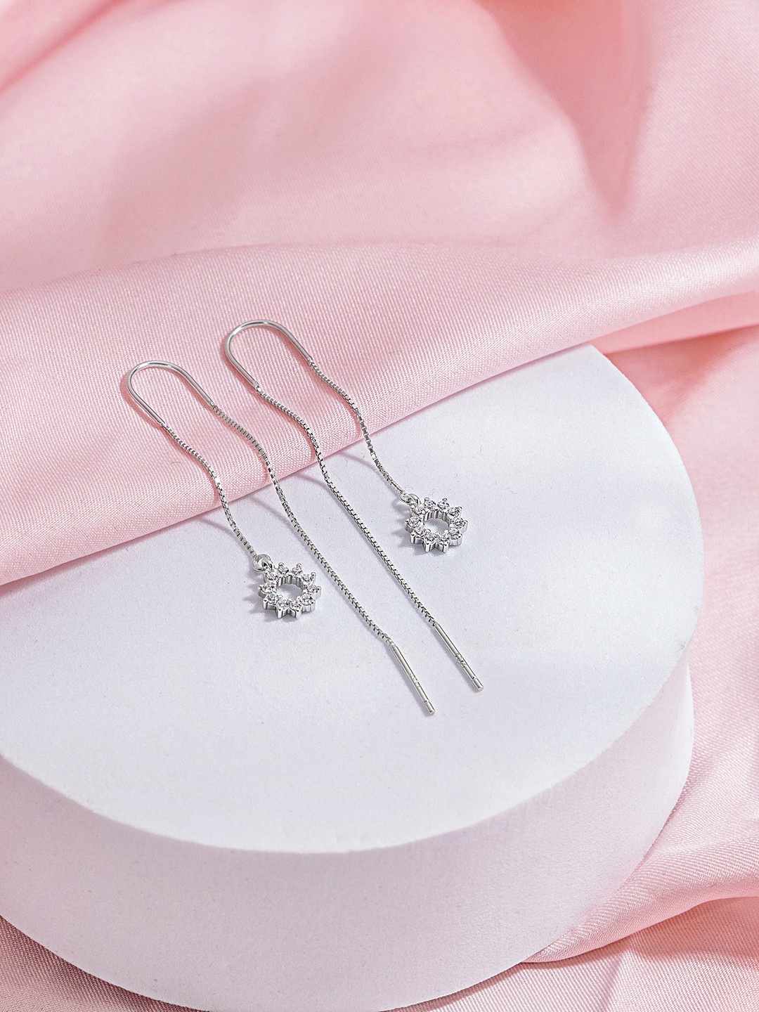 

Zavya Contemporary Hoop Earrings, Silver