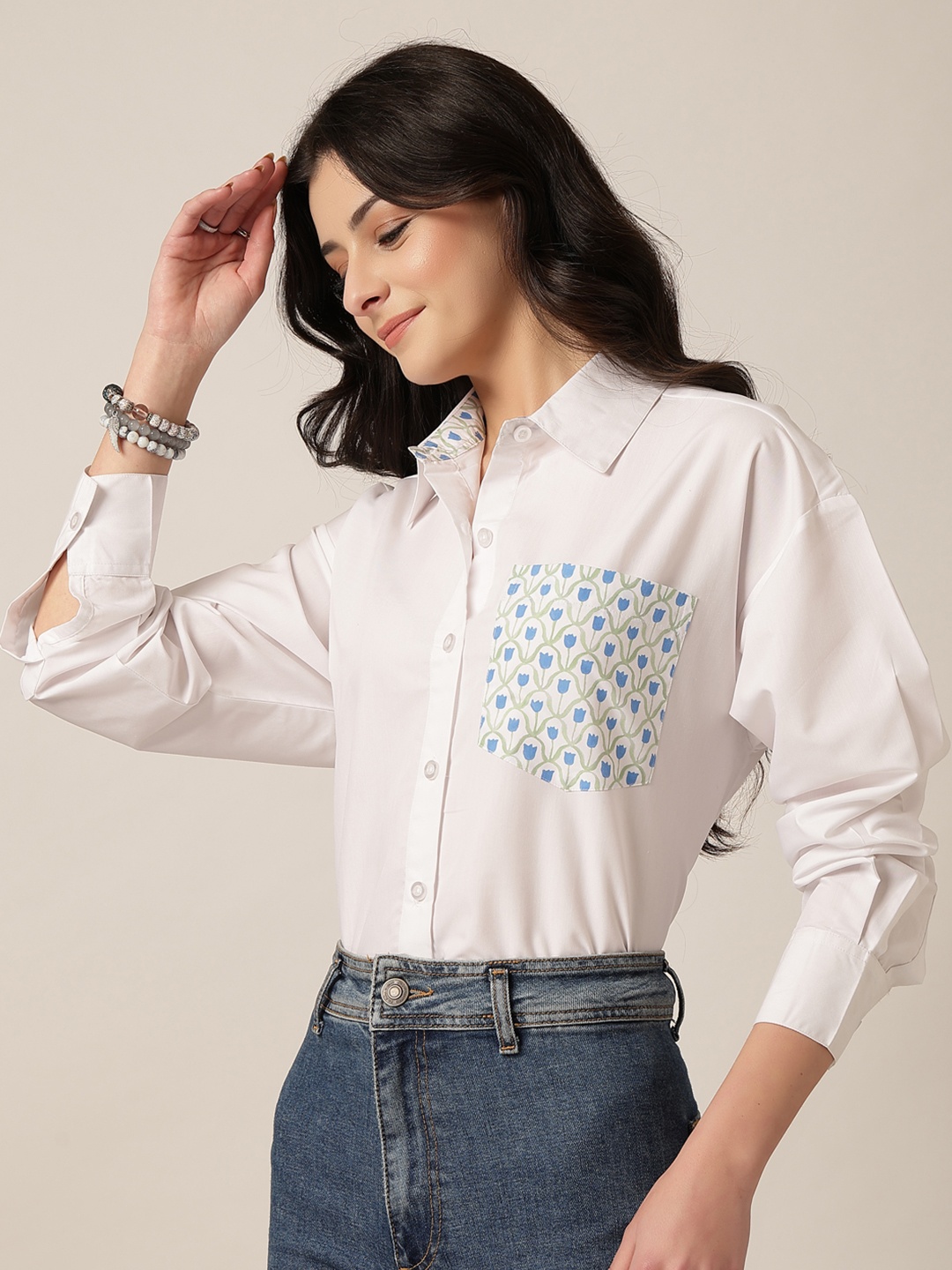 

Style Quotient Women Relaxed Opaque Casual Shirt, White