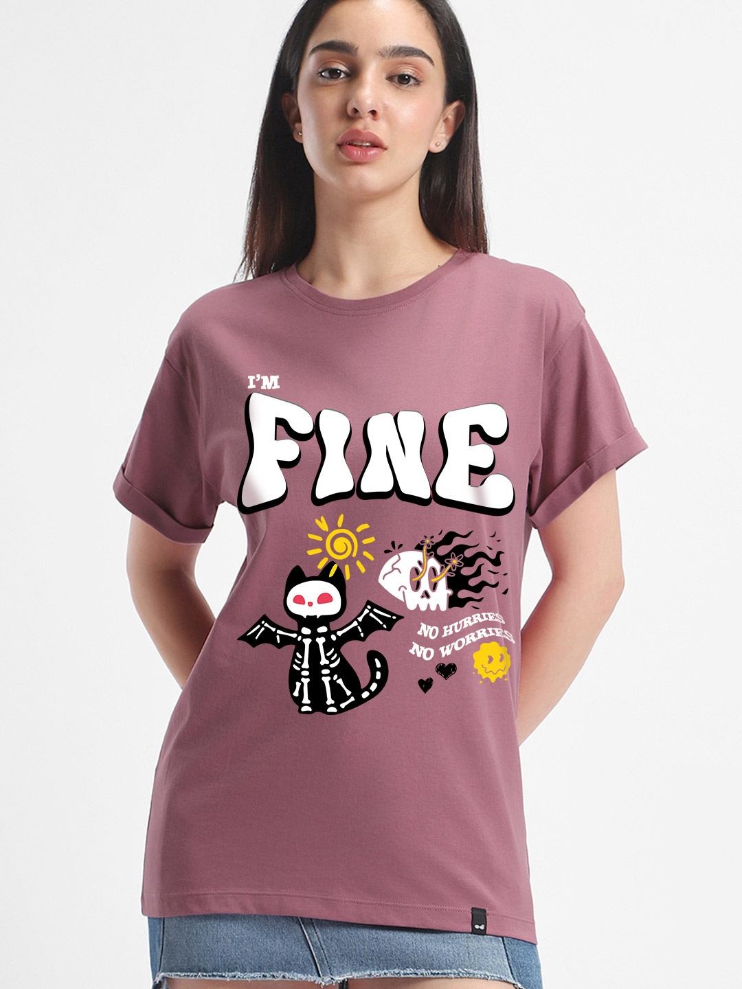 

Bewakoof Women Printed T-shirt, Purple