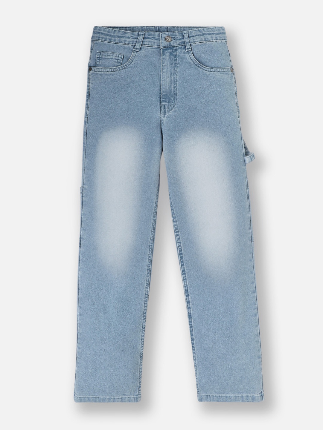 

Urbano Juniors Boys Loose Relaxed Fit Heavy Fade Stretchable Jeans, Blue