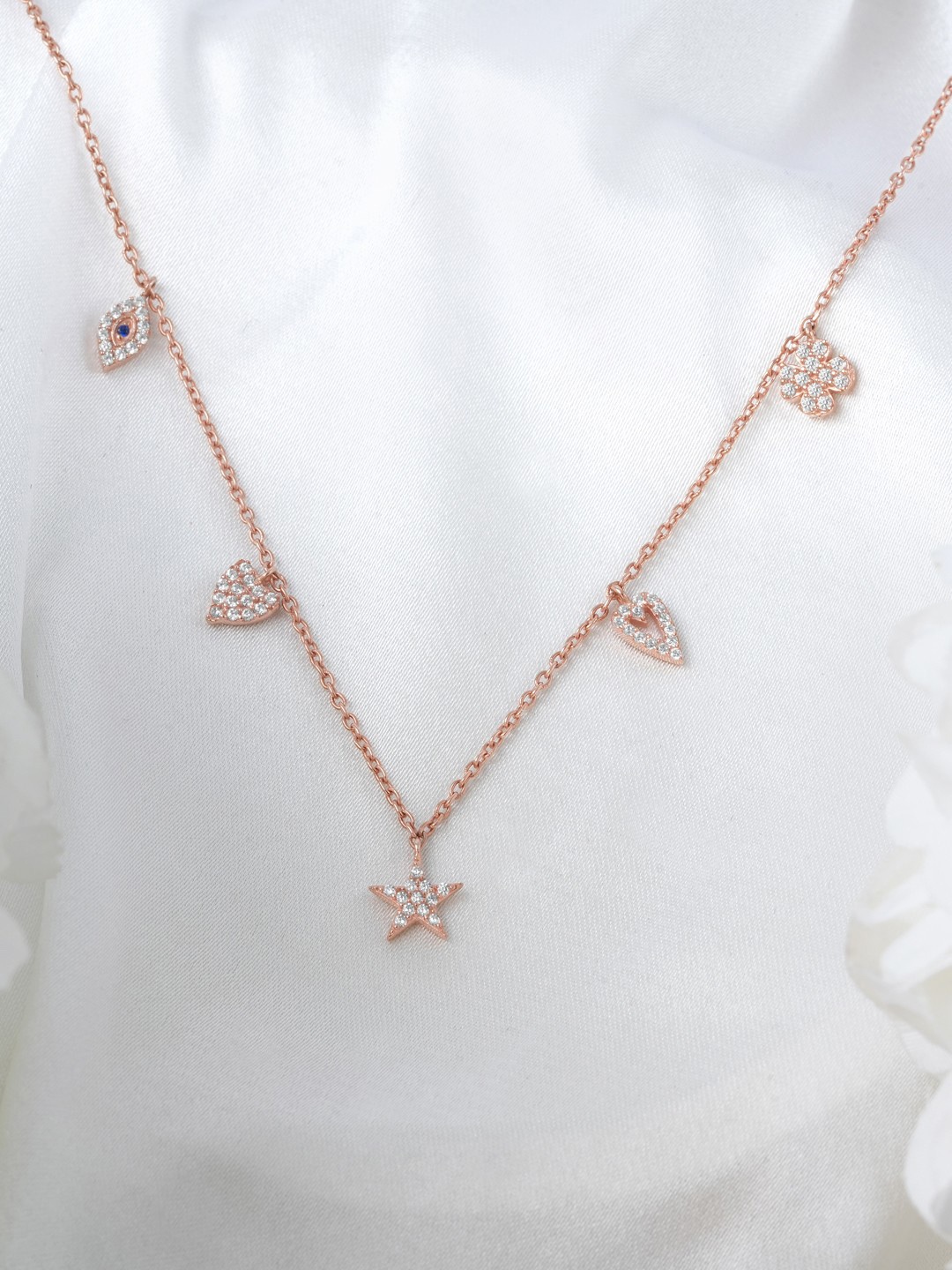 

Zavya Sterling Silver Rose Gold-Plated Necklace