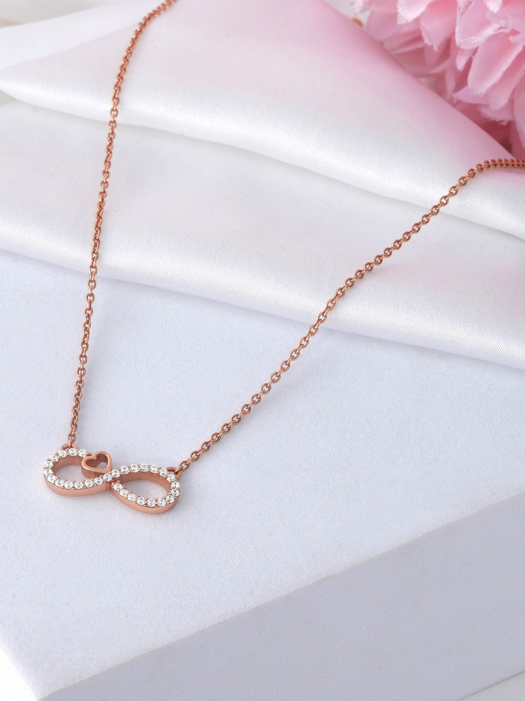 

Zavya Sterling Silver Rose Gold-Plated Necklace