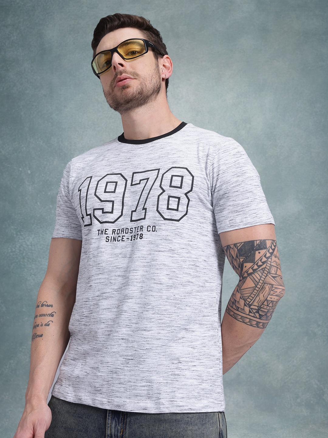 

The Roadster Lifestyle Co. Typography Printed T-shirt, Grey