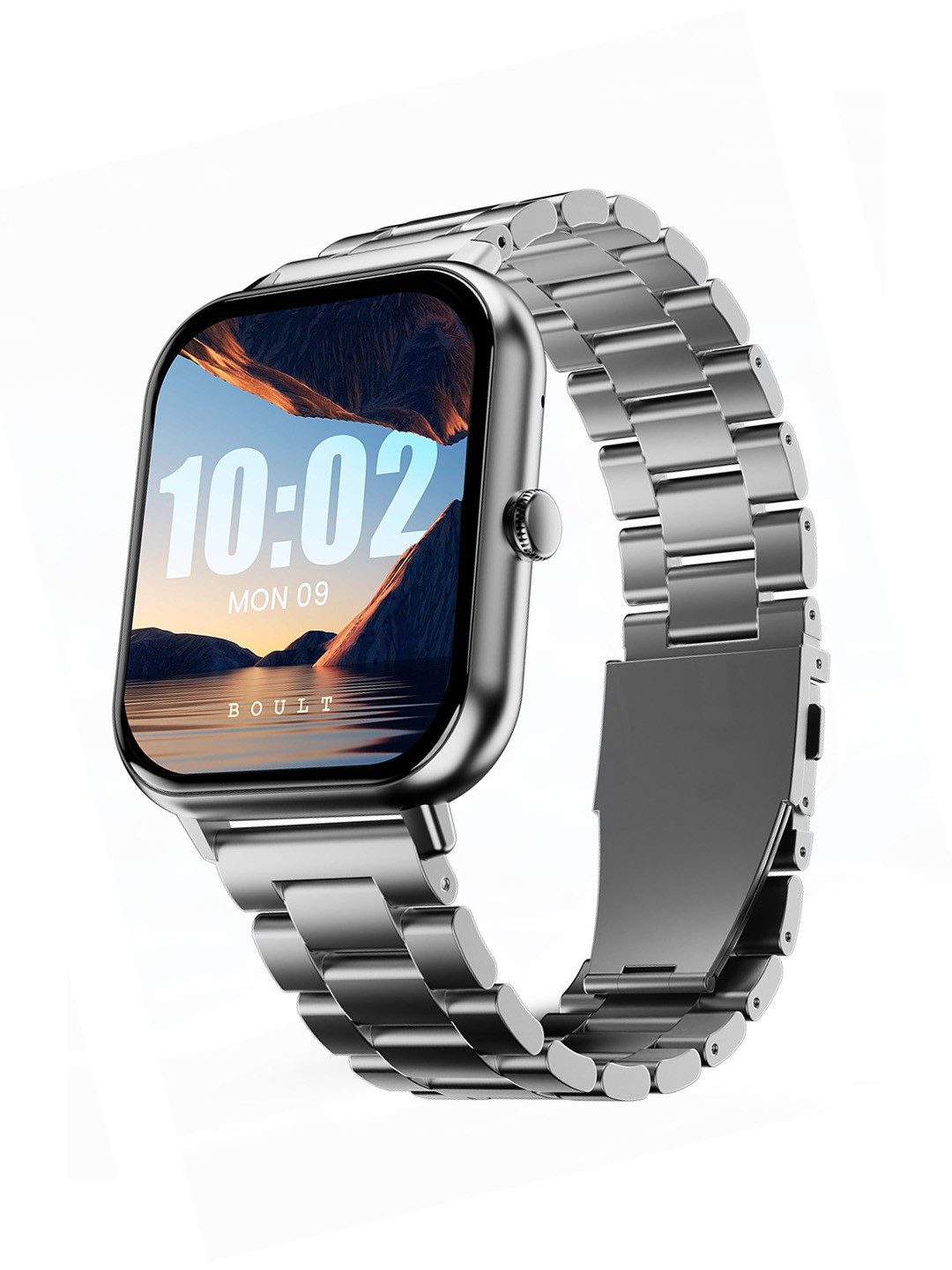 

Boult Drift+ Chrome 1.85" HD Display Health Tracker Smart Watch With Inbuilt Speaker & Mic, Silver