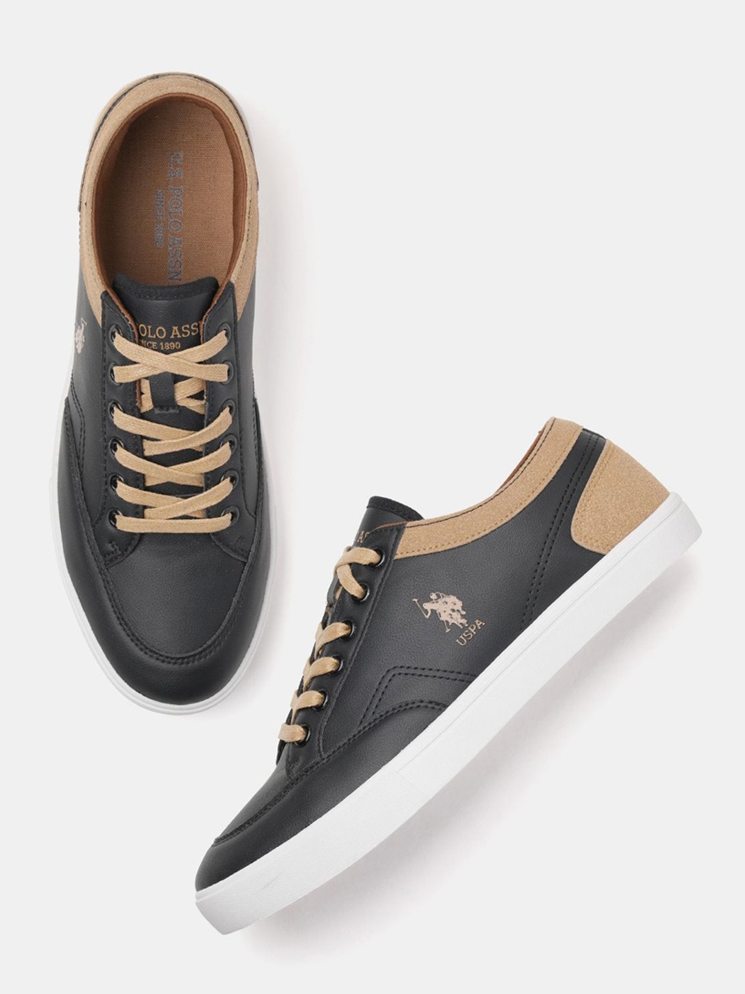 

U.S. Polo Assn. Men PU Sneakers, Black