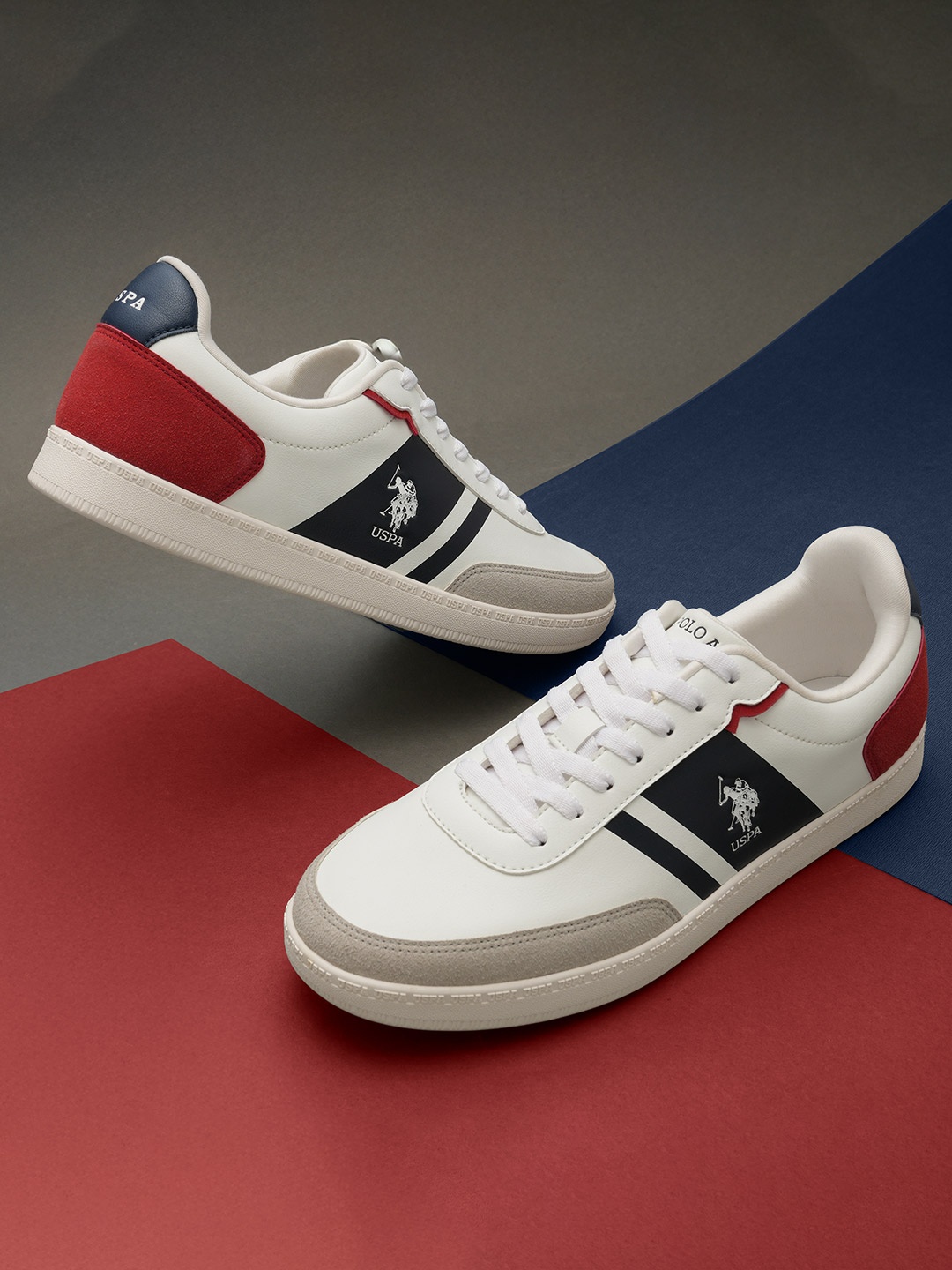 

U.S. Polo Assn. Men PU Sneakers, White