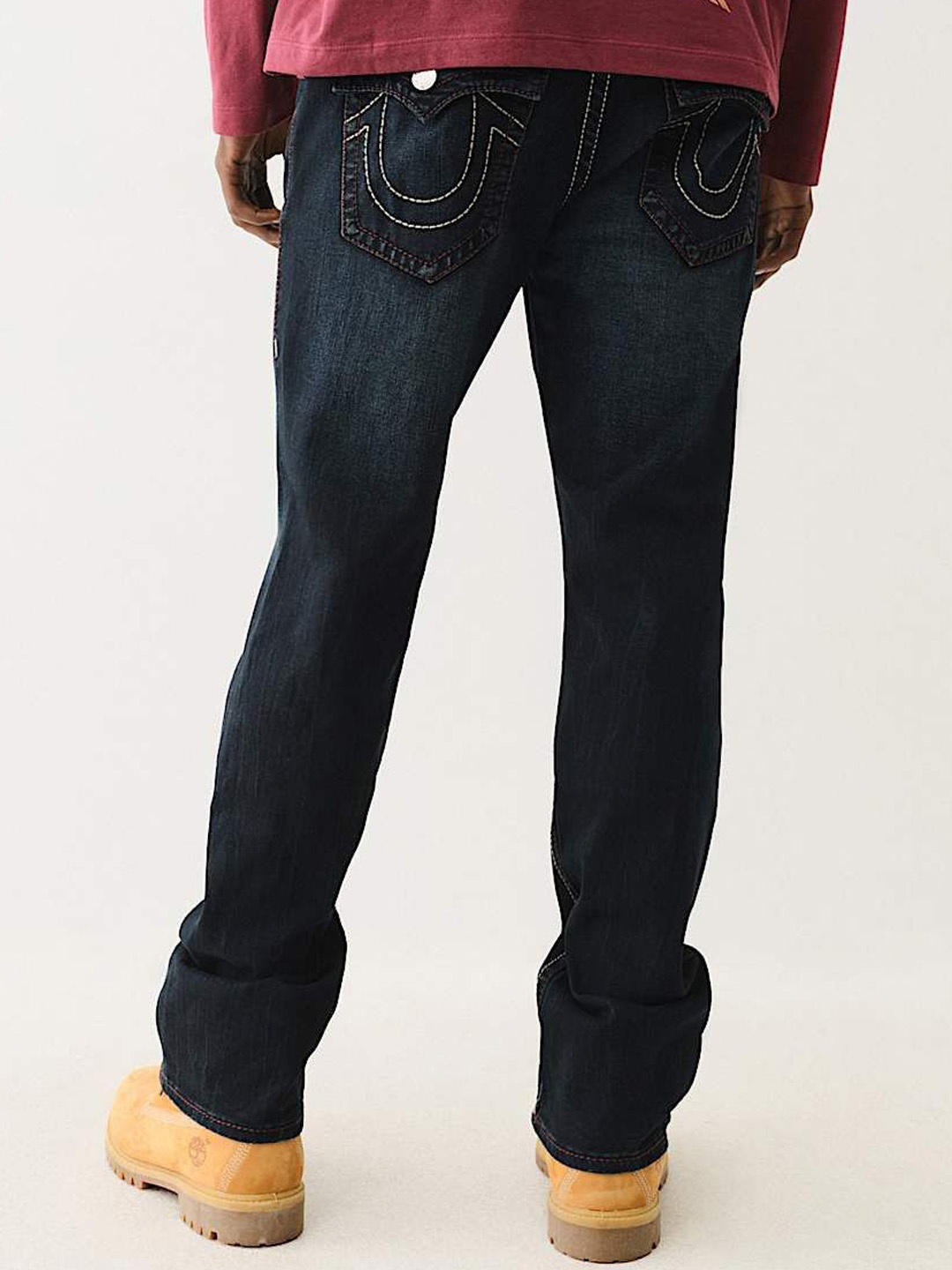 

True Religion Big T Ricky Straight Fit Mid Rise Washed Jeans, Blue