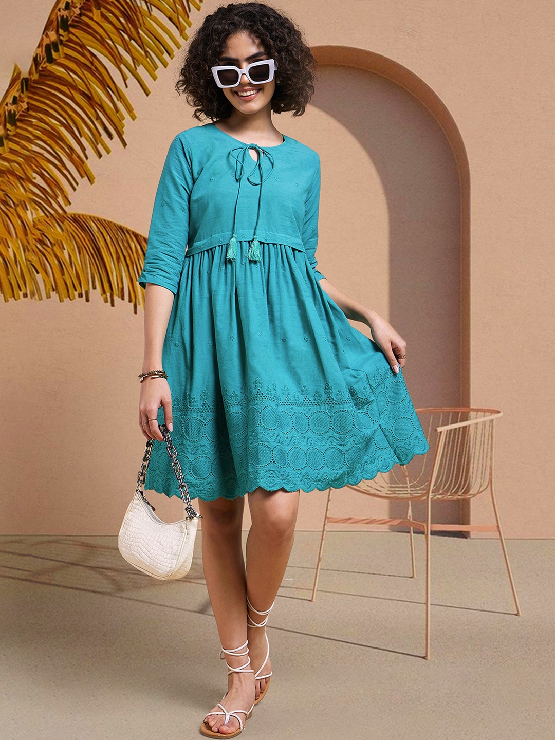 

DressBerry Fit & Flare Dress, Green