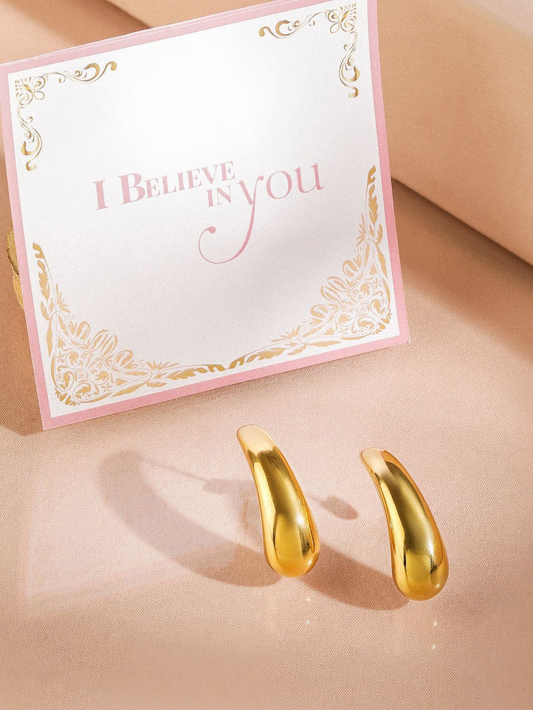 

Rubans Valentine's 18K Gold-Plated Stainless-Steel Tarnish-Free Demi-Fine Drop Earrings
