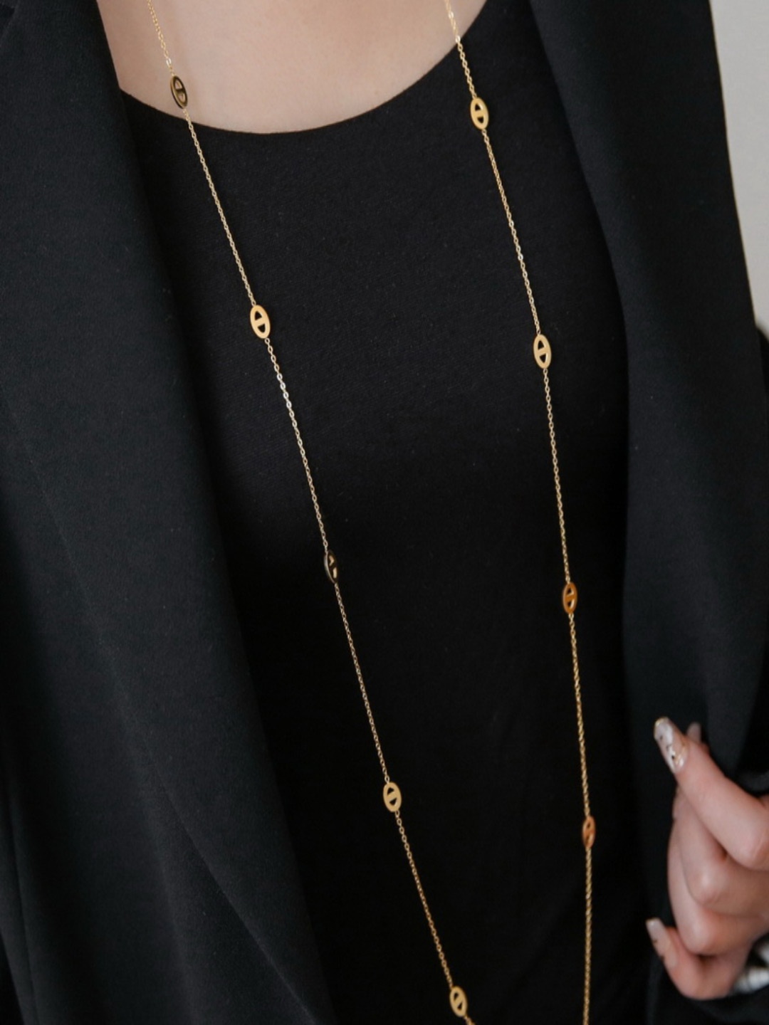 

AQUASTREET 18k Gold Plated Waterproof Anti-Tarnish Double D Layered Neckchain